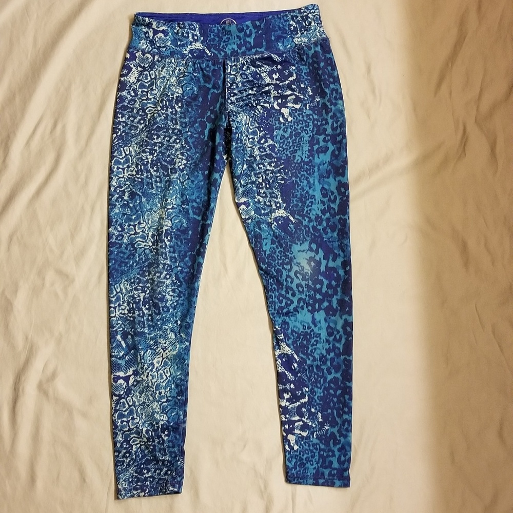 High Energie Jacey Blue Leggings Large